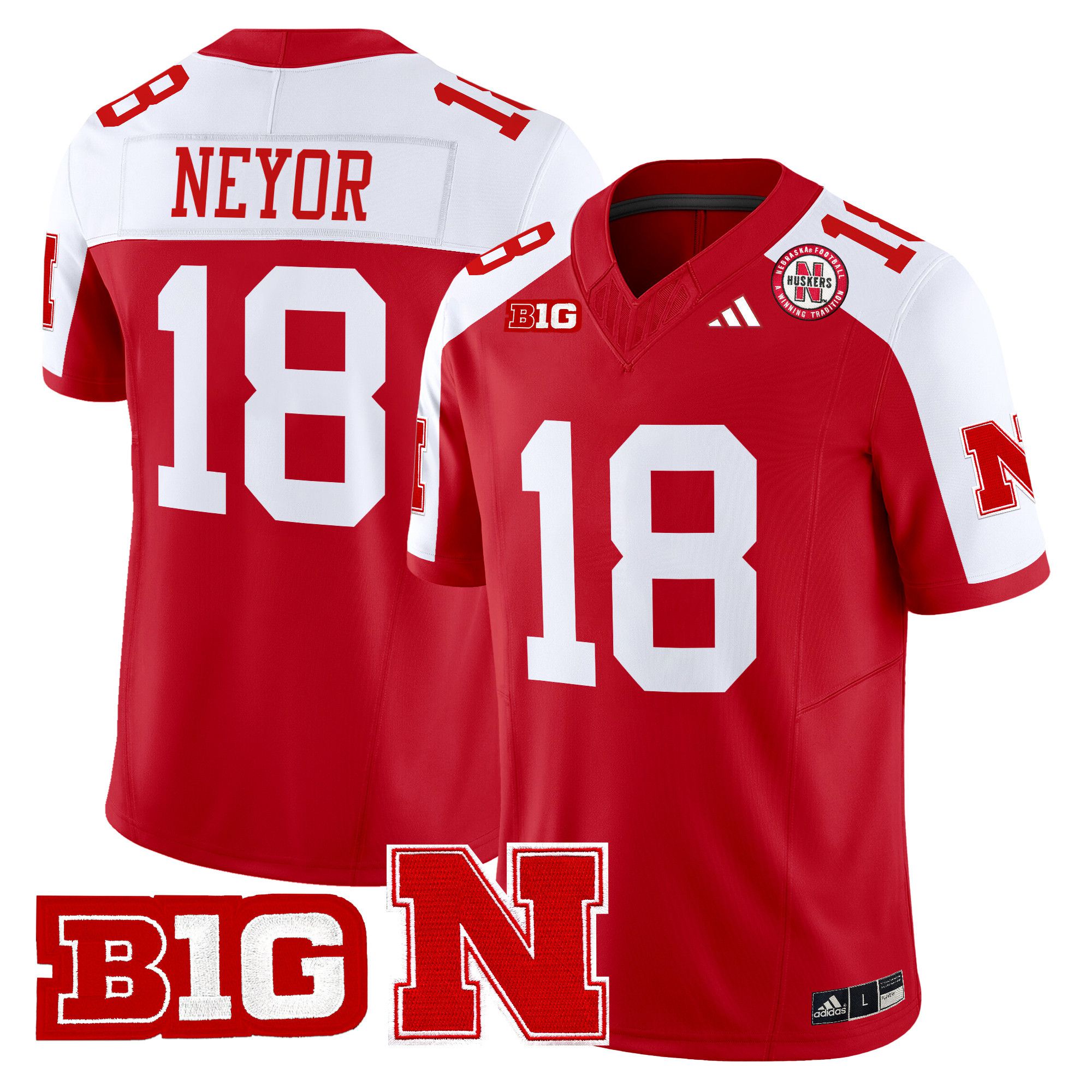 Men Nebraska Cornhuskers #18 Neyor Red 2024 Vapor Limited NCAA Jersey->ncaa teams->NCAA Jersey